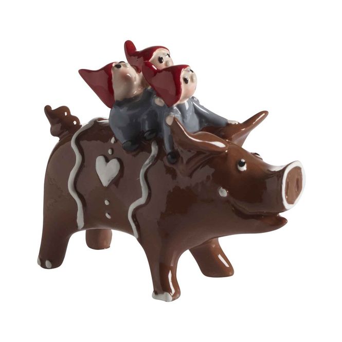 Hovedbilde Nisse gingerbread pig, H.6,5cm