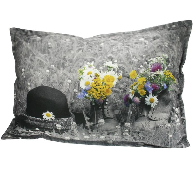 Pute med fyll - Sko med blomster - Pryd