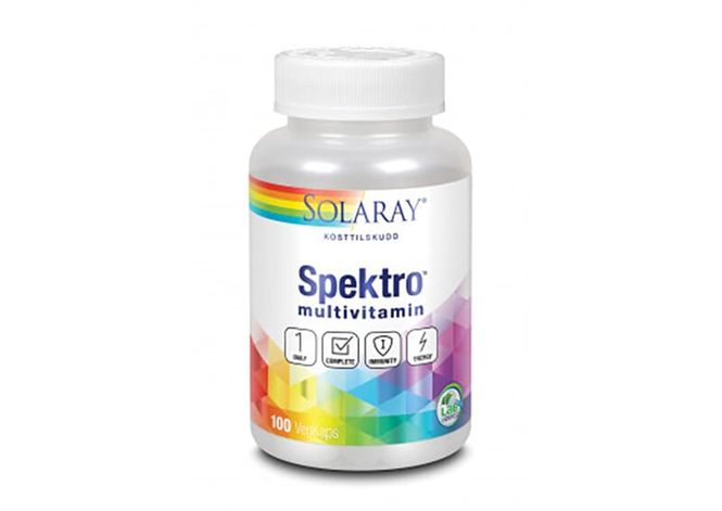 Hovedbilde Solaray Spektro multivitamin med jern 100 kapsler