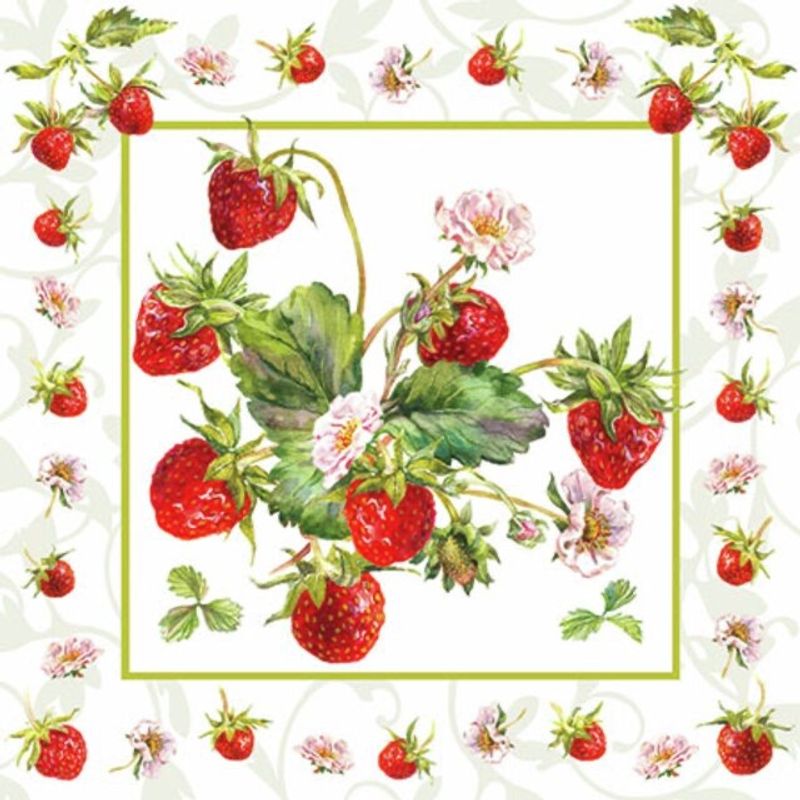 Servietter Kaffe Fresh Strawberries