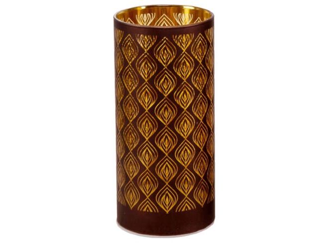 Hovedbilde Lyslykt LED Oriental Brun 8x20cm