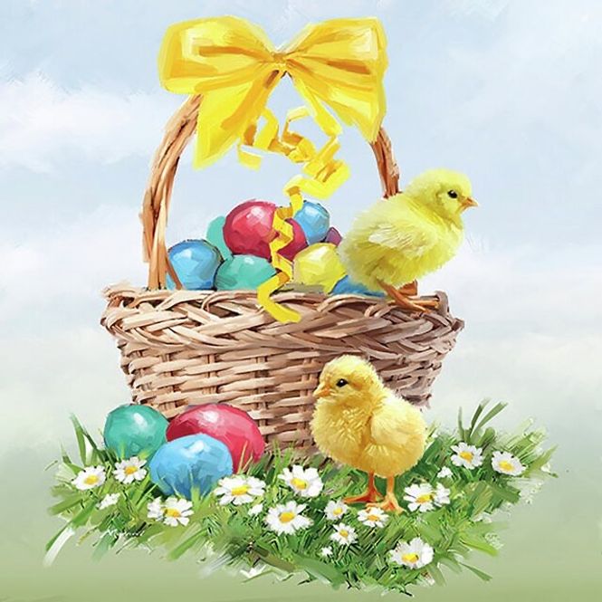 Hovedbilde Lunsj servietter Easter Basket