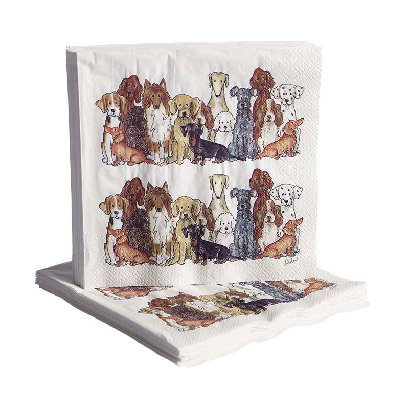Lunchserviett Hund 33x33cm