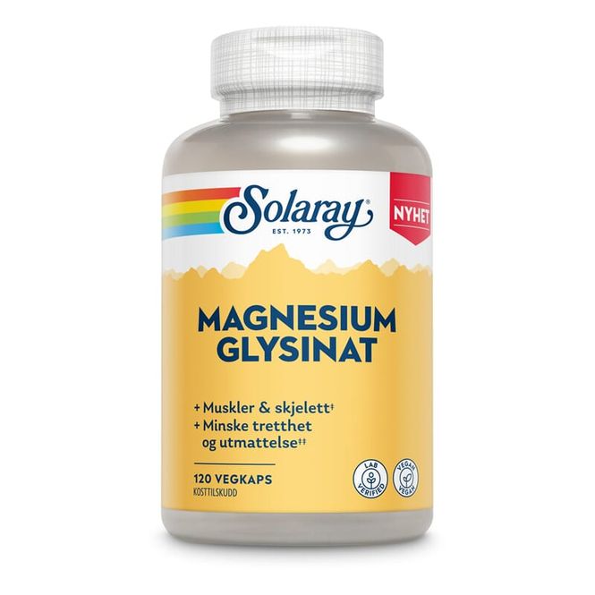 Hovedbilde Solaray magnesium glysinat 120 kapsler