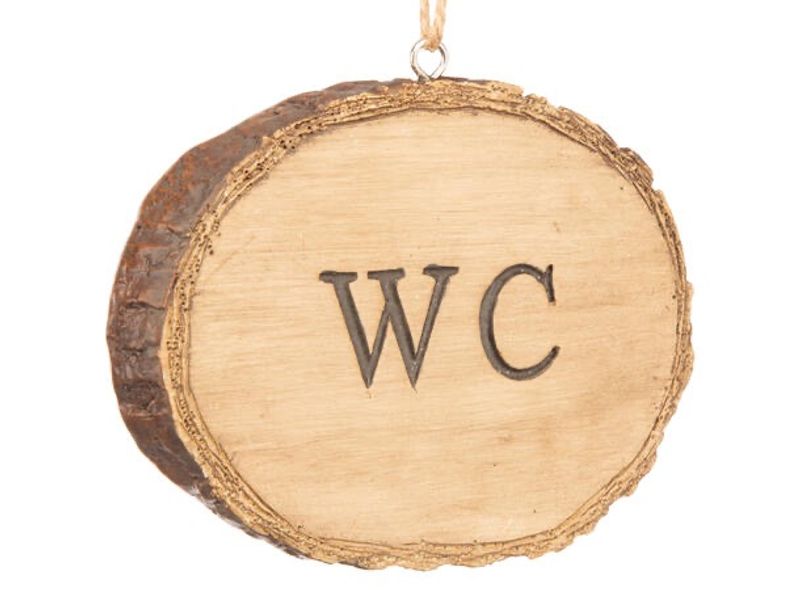 Skilt WC trelook 10,5cm