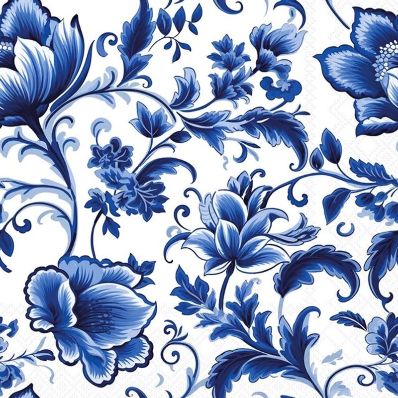 Servietter Lunsj Delft Blue florals