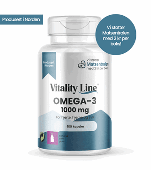 Hovedbilde Vitality Line Omega 3 1000mg 100 kaps