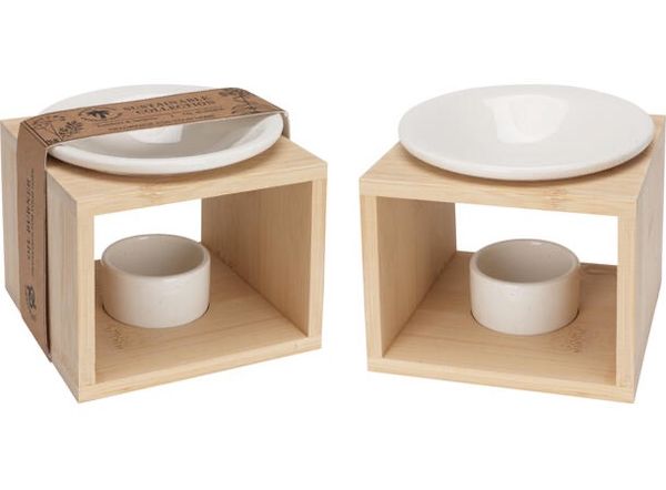 Hovedbilde Røkelse stativ tre/keramikk 11x8, 5cm