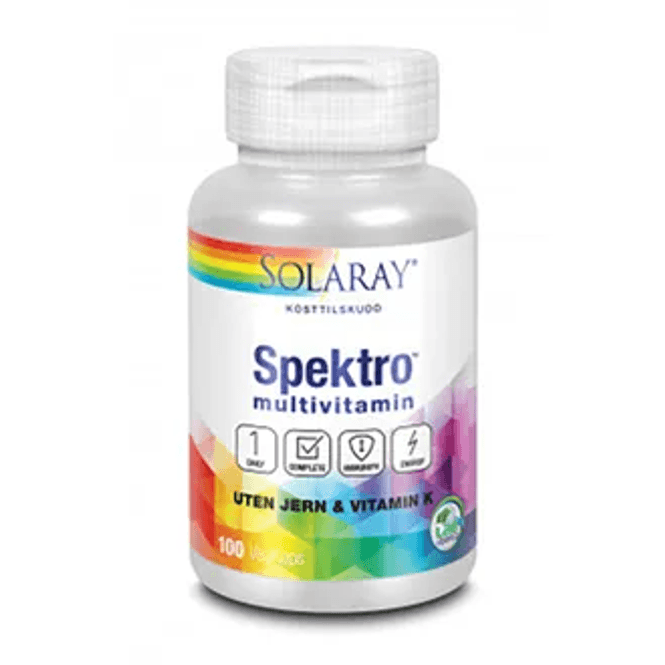 Hovedbilde Solaray Spektro multivitamin uten jern & vitamin ...