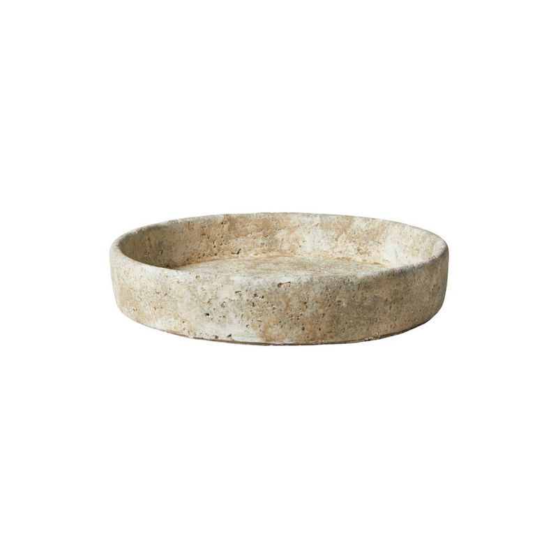 Fat deko, Ø:23 H:4,5 cm, sement