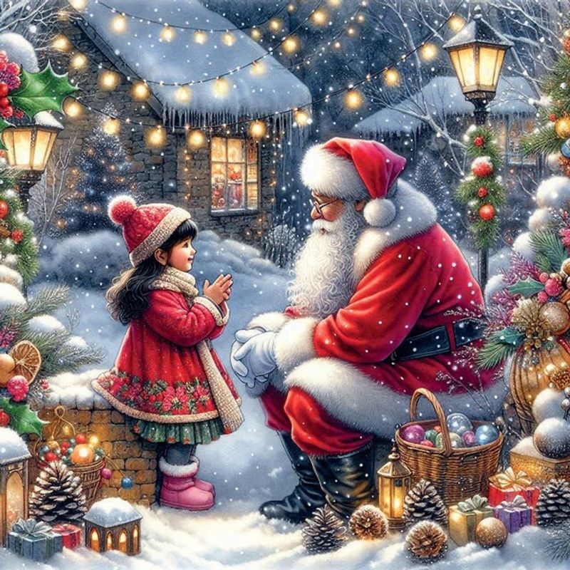 Servietter lunsj - Talking to Santa 