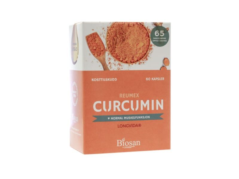 Biosan reumex gurkemeie for ømme muskler & ledd 60 kapsler