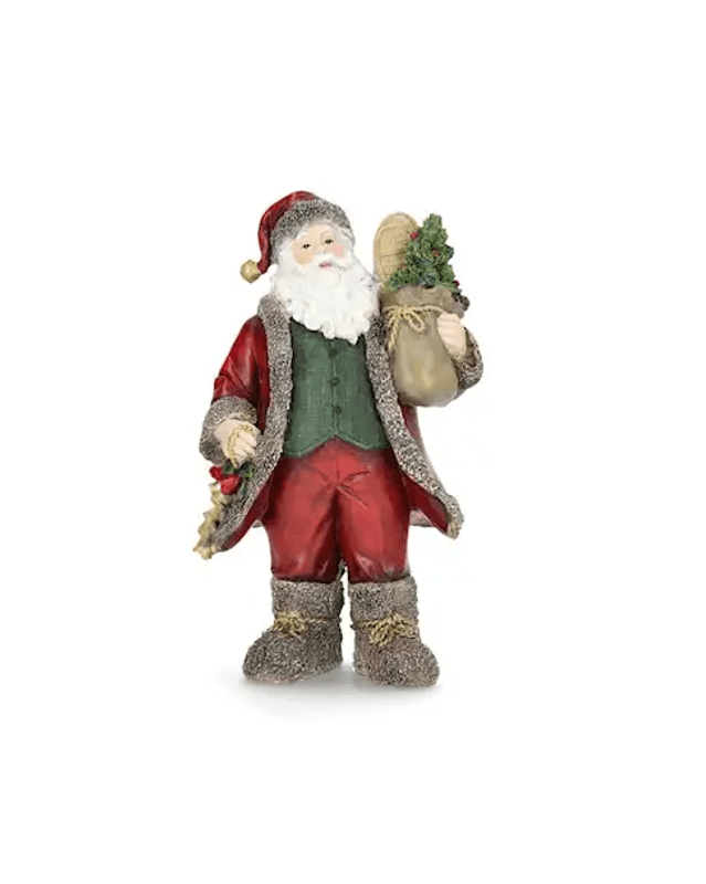 Nisse med sekk, H:23,5 cm, poly