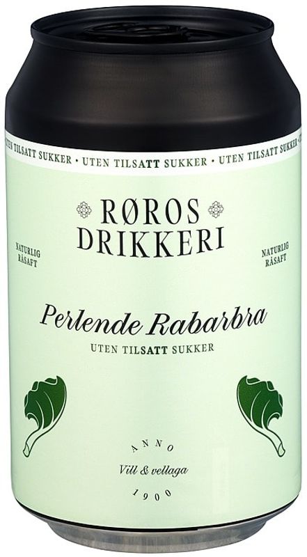 Perlende Rabarbra, UTEN tilsatt sukker, 330 ml