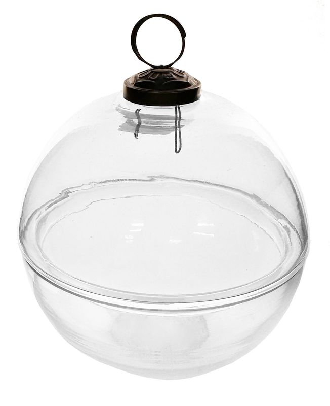 Glasskrukke / ball, klar, Ø:10 cm