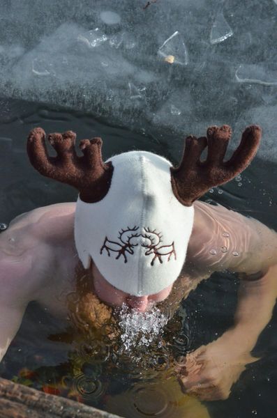 Hovedbilde Bastu/isbading hatt - Reinsdyrhorn 100% ull 