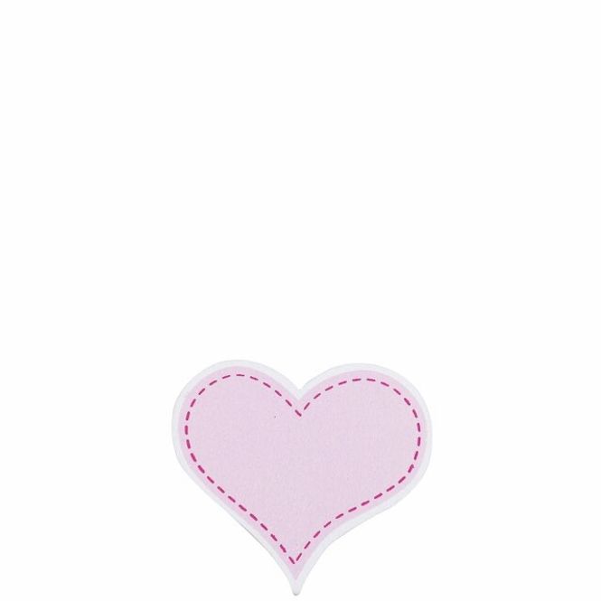 Hovedbilde Bordkort finerhjerte rosa m/klype L6 H5,5 cm 6stk ...