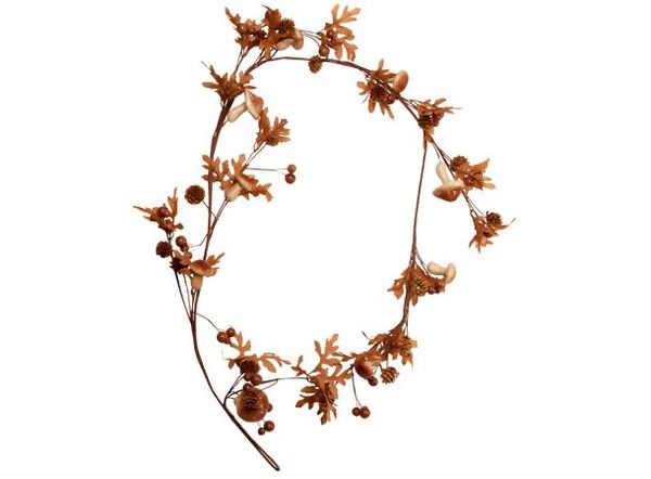 Hovedbilde Kvist dekorlenke brun blad og sopp 153cm