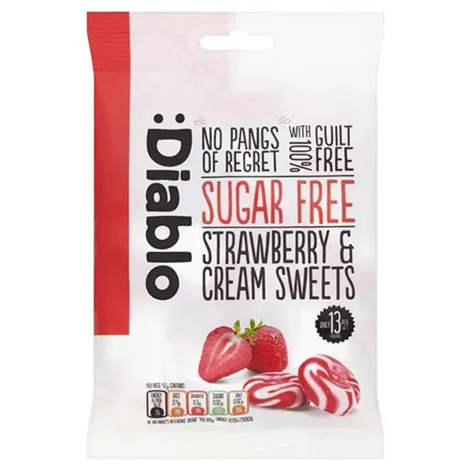 Hovedbilde Diablo strawberry & cream sweets 75 g