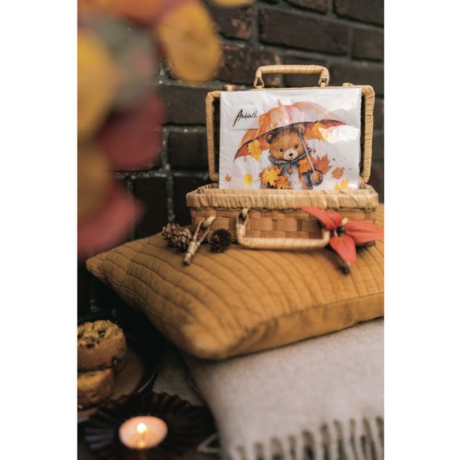 Hovedbilde Napkin Kaffe Umbrella bear