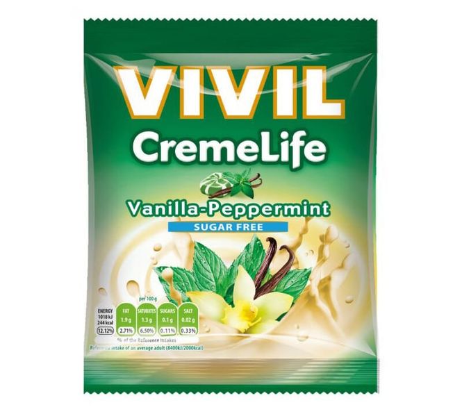 Hovedbilde Vivil kremete vanilje- & peppermyntedrops 110 g