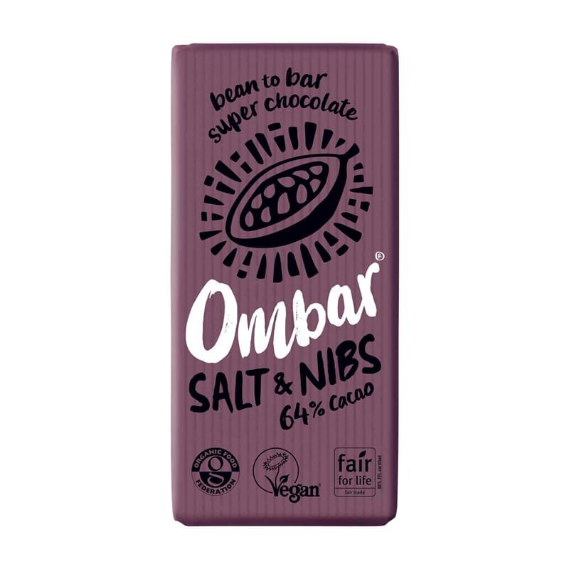 Ombar økologisk sjokolade med salt & nibs 70 g