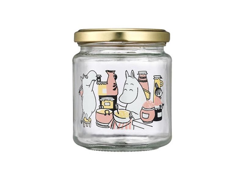 Mummi glasskrukke + 4 klistremerker 0,3 L