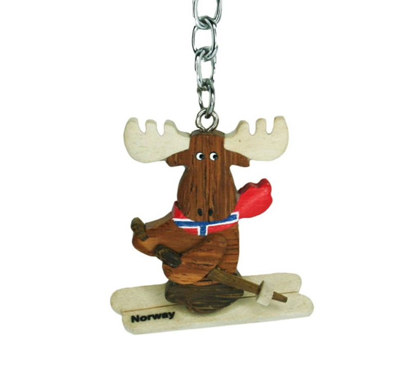 Nøkkelring elg på ski