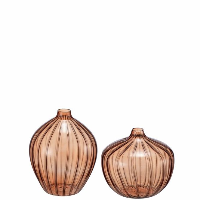 Hovedbilde WIVI Minivase glass 2ass D10 H9,5 cm brown