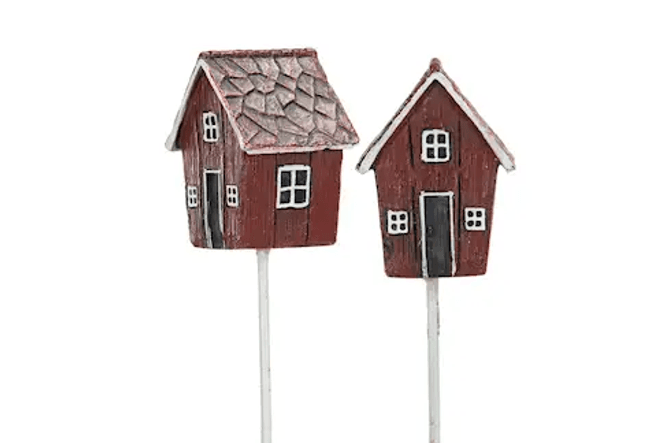 Hovedbilde Pinne med Hus, 4 cm + pinne 10 cm