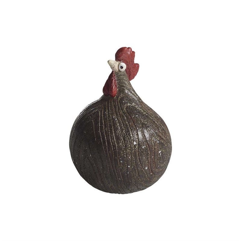 Høne Woodie, mørk, H:9,6 cm