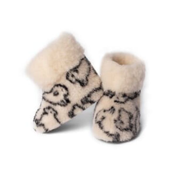 Hovedbilde Ull Norge barnetøfler mønstret grå str 25/26 (3-4 ...